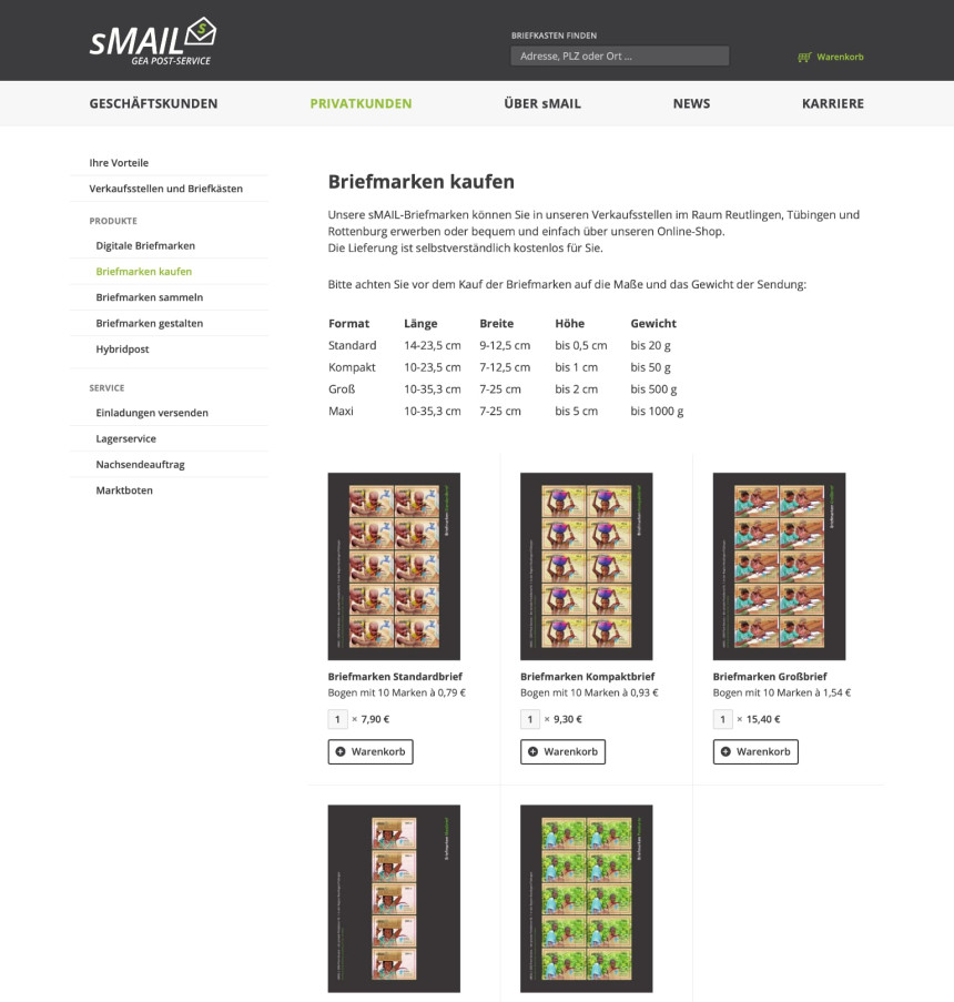 Screenshot of “sMAIL”